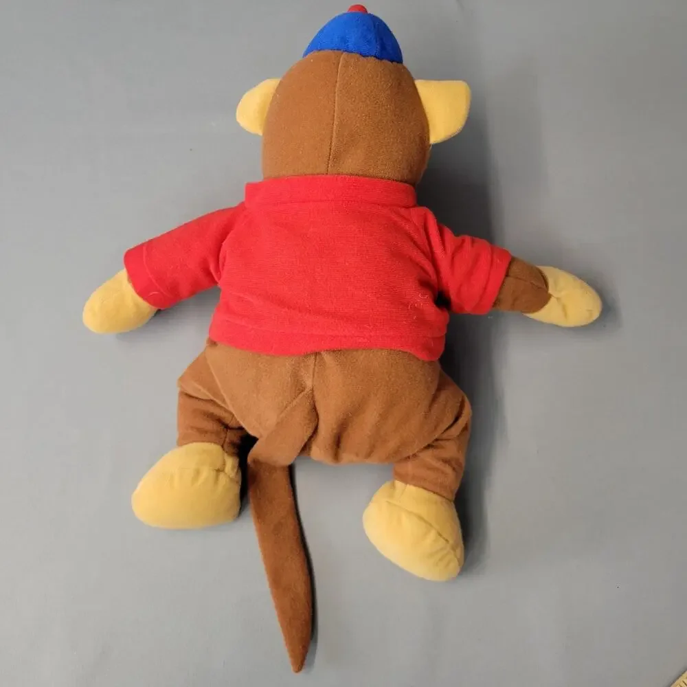 Kids‎ Express Train Monkey Plush Toy Brown Red Blue 14